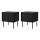 LOT 2x Table de chevet CORTINA 51x45 cm noir