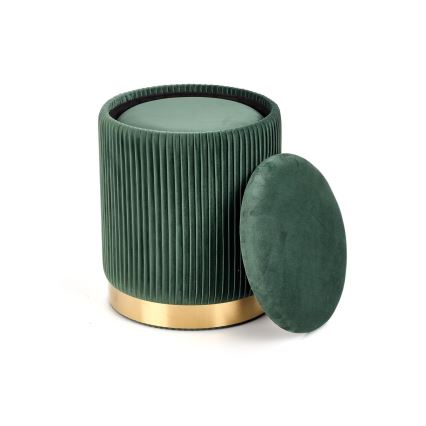 LOT 2x Tabouret MONTY d. 36/44 cm vert/doré