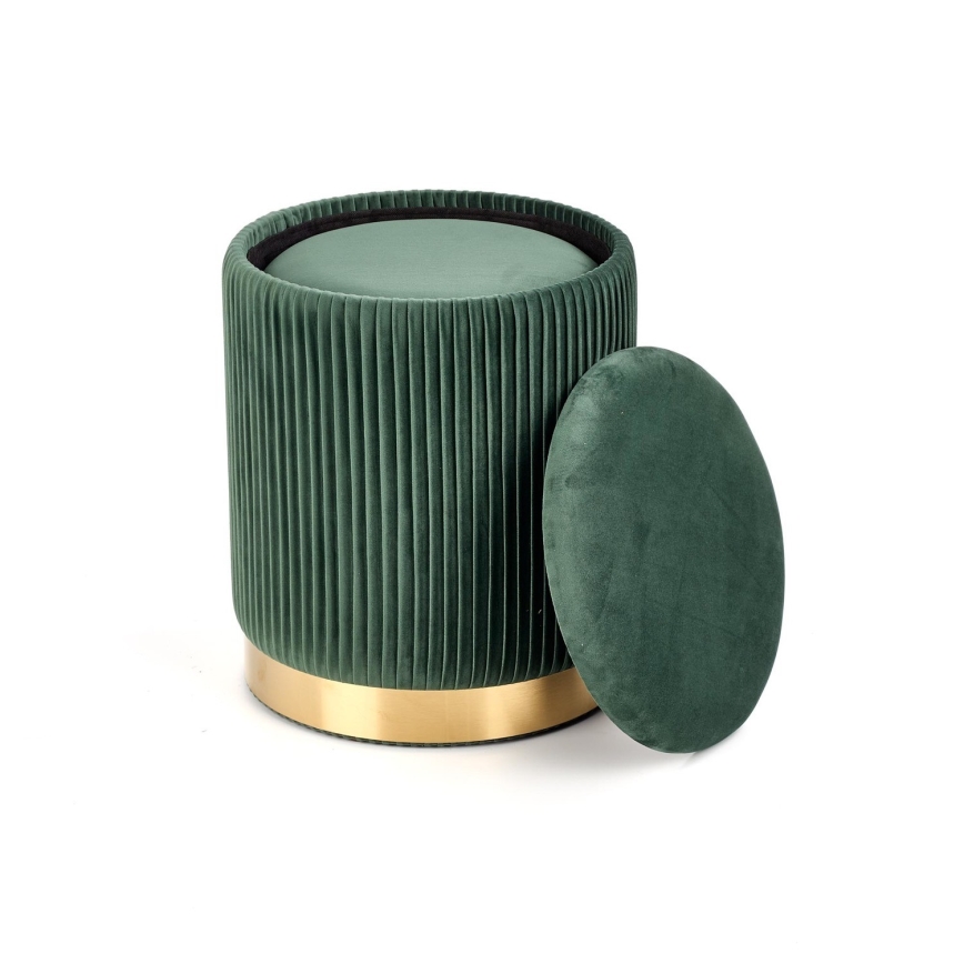 LOT 2x Tabouret MONTY d. 36/44 cm vert/doré
