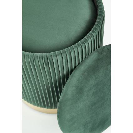 LOT 2x Tabouret MONTY d. 36/44 cm vert/doré