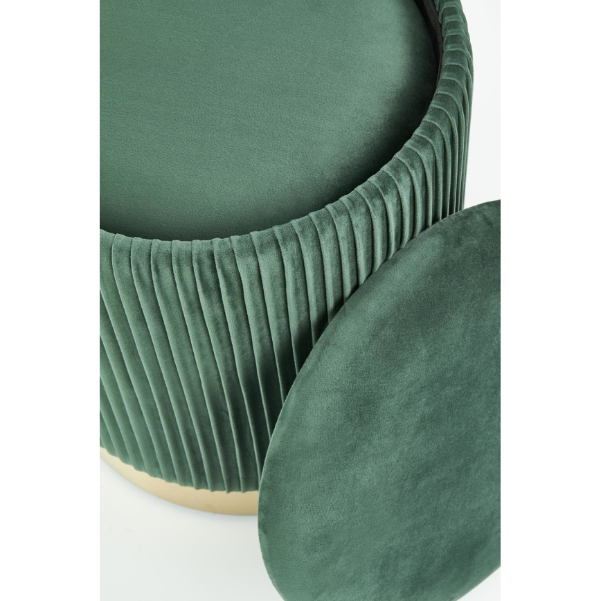 LOT 2x Tabouret MONTY d. 36/44 cm vert/doré