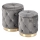 LOT 2x Tabouret POLLY d. 40/44 cm gris/doré