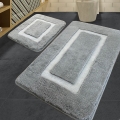 LOT 2x Tapis de salle de bains 60/100 cm gris