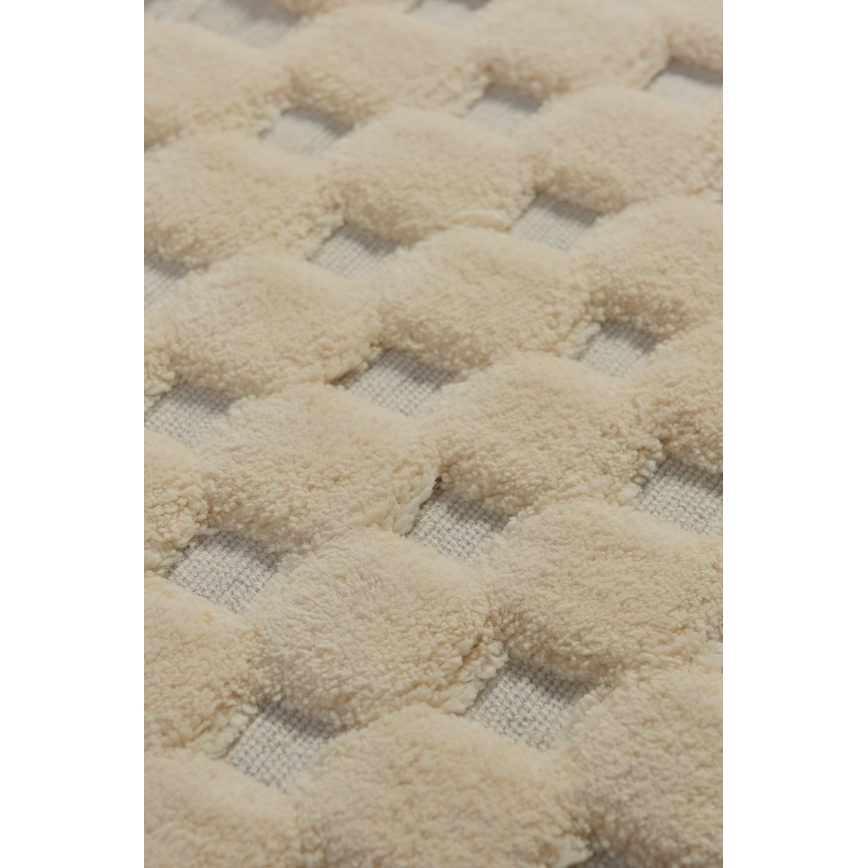 LOT 2x Tapis de salle de bains BAMBI 60/100 cm beige
