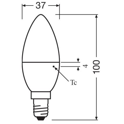 LOT 3x Ampoule LED B38 E14/4,9W/230V 3000K - Osram