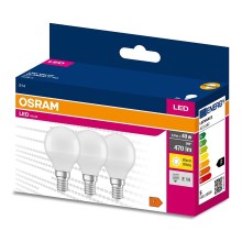 LOT 3x Ampoule LED P45 E14/4,9W/230V 3000K - Osram