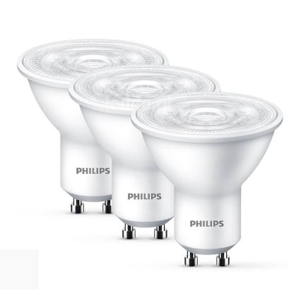 Lot 3x Ampoule LED Philips GU10/4,7W/230V 2700K