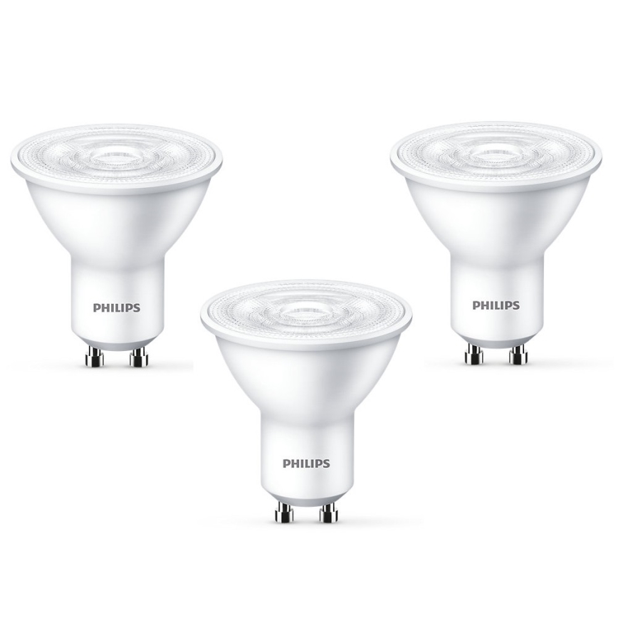 LOT 3x Ampoule LED Philips GU10/4,7W/230V 2700K