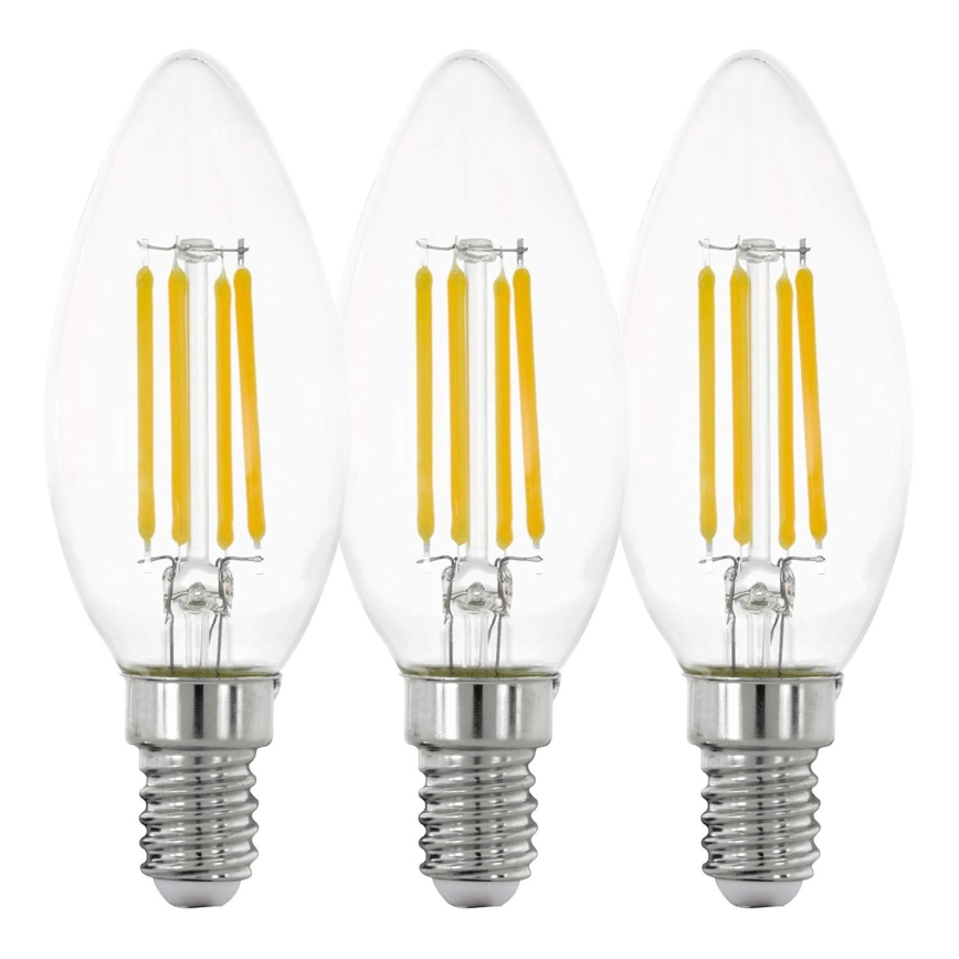 LOT 3x Ampoule LED VINTAGE C35 E14/4W/230V 2700K - Eglo 12811