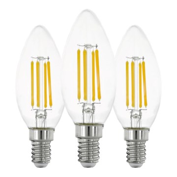 LOT 3x Ampoule LED VINTAGE C35 E14/7W/230V 2700K - Eglo 110304