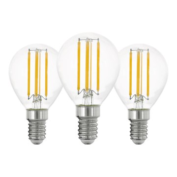 LOT 3x Ampoule LED VINTAGE P45 E14/7W/230V 2700K - Eglo 110303