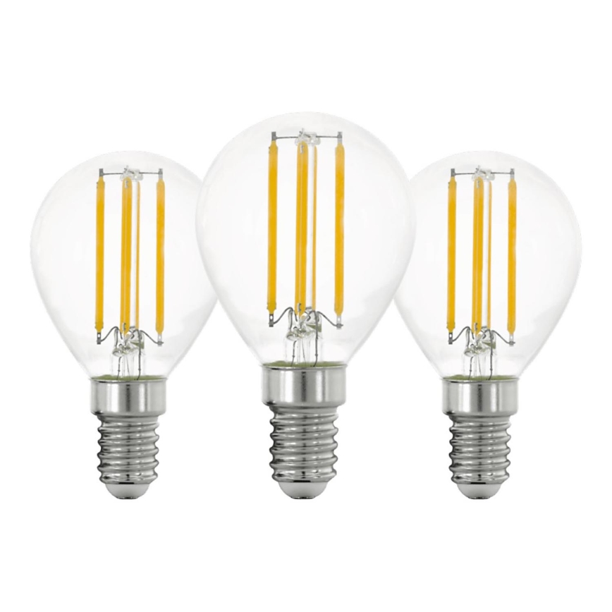 LOT 3x Ampoule LED VINTAGE P45 E14/7W/230V 2700K - Eglo 110303