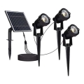 LOT 3x Lampe solaire extérieure 3xLED/1,2W/3,7V IP65 3000K 4000 mAh