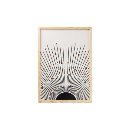 LOT 3x Photo dans un cadre photo 50x70 cm beige/marron