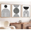 LOT 3x Photo dans un cadre photo 50x70 cm noir/blanc