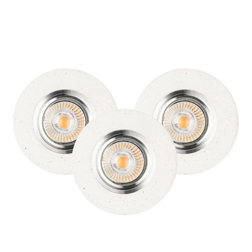 LOT 3x Spot encastrable LED VITAR 3xGU10/5W/230V béton