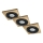 LOT 3x Spot encastrable TOBBY 1xG9/20W/230V 11,5x11,5 cm chêne/noir