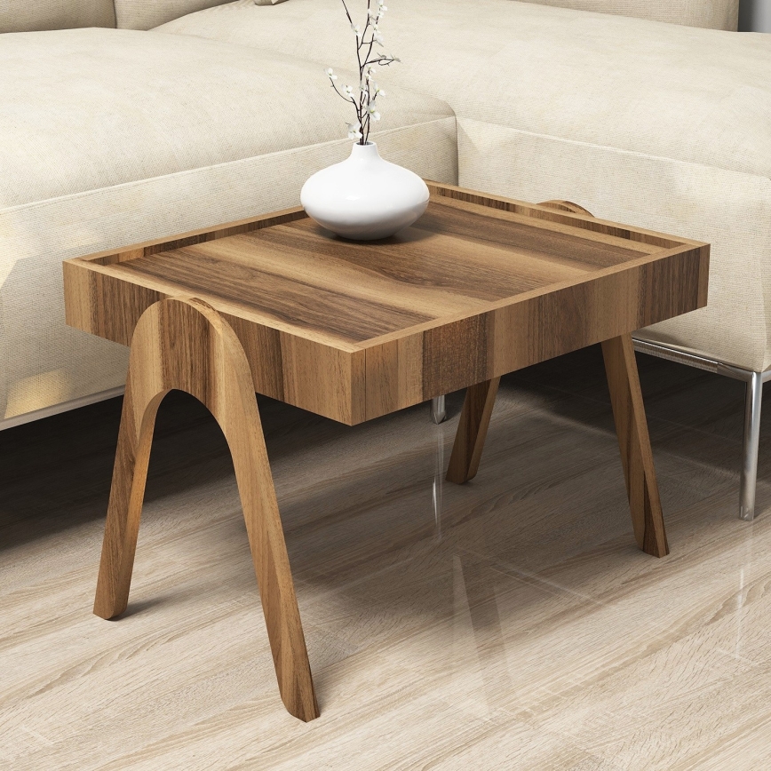 LOT 3x Table d'appoint 41 x 53,6 cm ROMA marron