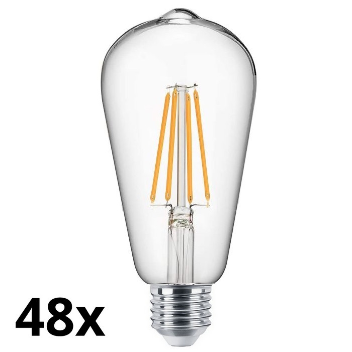 LOT 48x Ampoule LED VINTAGE ST64 E27/7W/230V 2700K