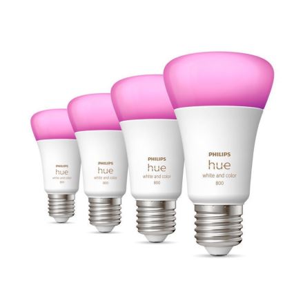 LOT 4x Ampoule LED à intensité variable Philips Hue White And Color Ambience E27/6,5W/230V 2000-6500K