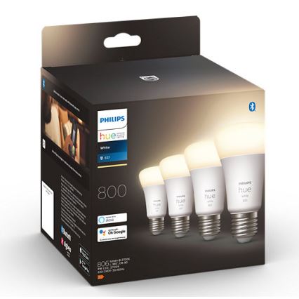 LOT 4x Ampoule LED à intensité variable Philips Hue WHITE A60 E27/9W/230V 2700K