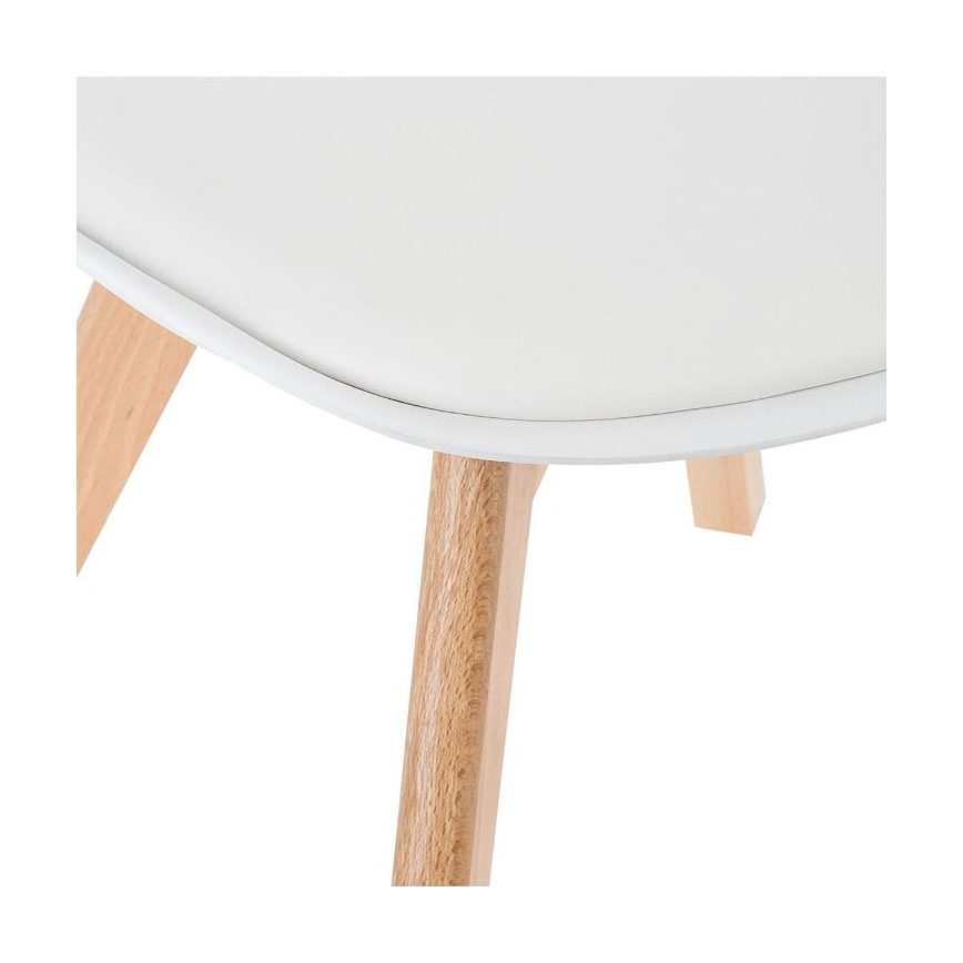 LOT 4x Chaise de repas BAYA hêtre/blanc