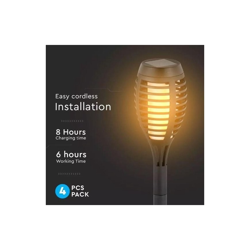 LOT 4x Lampes solaire LED 4xLED/3,6V IP44