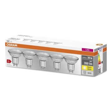 LOT 5x Ampoule LED PAR16 GU10/4,3W/230V 2700K 120° - Osram