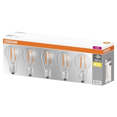 LOT 5x Ampoule LED VINTAGE A60 E27/6,5W/230V 2700K - Osram