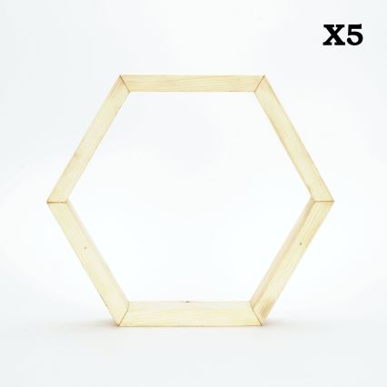 LOT 5x Etagère murale RAF 36x31 cm épicéa