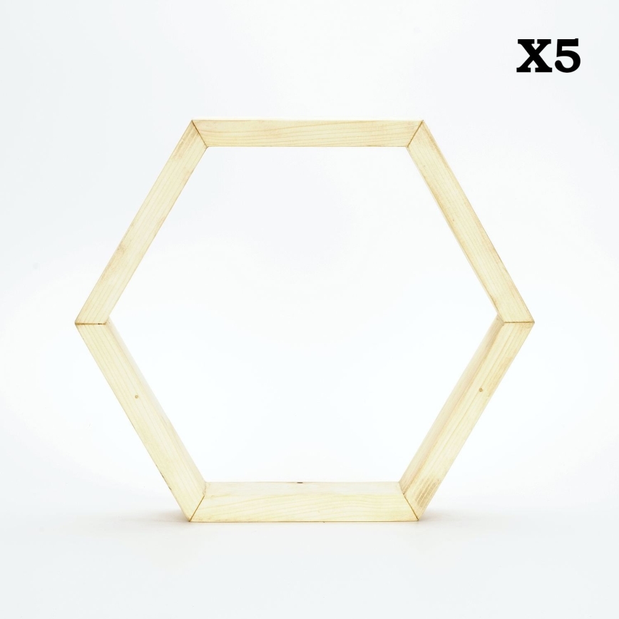 LOT 5x Etagère murale RAF 36x31 cm épicéa