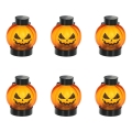 LOT 6x Décoration HALLOWEEN LED/1xCR2032/blanc chaud citrouilles