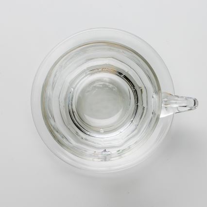 Lot 6x tasse en verre avec une soucoupe transparent bouquet n° 8