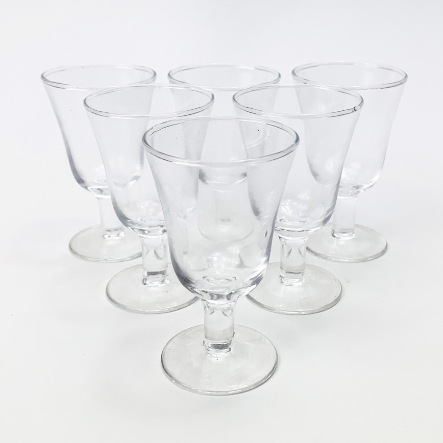 lot 6x verre à liqueur transparent