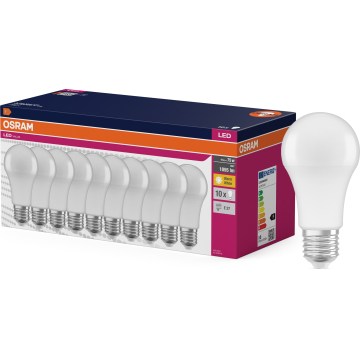 Lot de 10 ampoules LED CLASSIC A75 E27/10W/230V 2700K - Osram