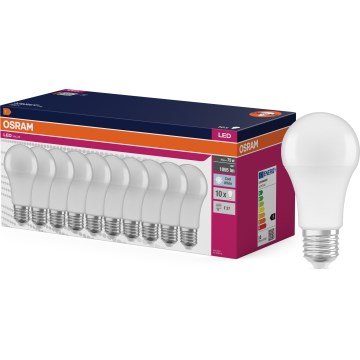 LOT DE 10 ampoules LED CLASSIC A75 E27/10W/230V 4000K - Osram