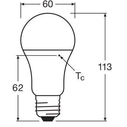 LOT DE 10 ampoules LED CLASSIC A75 E27/10W/230V 4000K - Osram