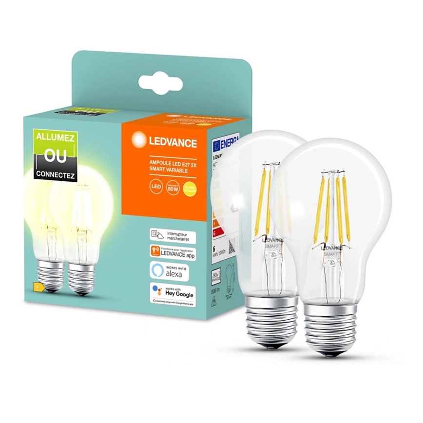 Set de 2 ampoules LED connectées et télécommande