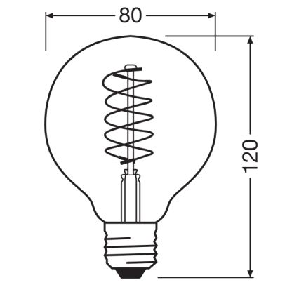 Lot de 2 ampoules LED dimmables à filament vintage E27/7,8W/230V 1800K - Osram