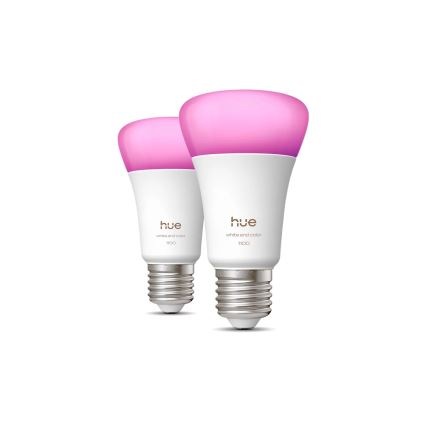 Lot de 2 ampoules LED dimmables Philips Hue White and Color Ambiance E27/8,1W/230V 1000-20000K