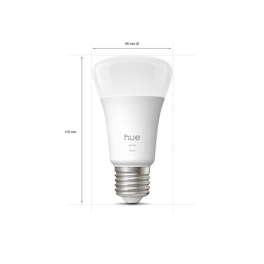 Lot de 2 ampoules LED dimmables Philips Hue WHITE E27/9,5W/230V 2700K