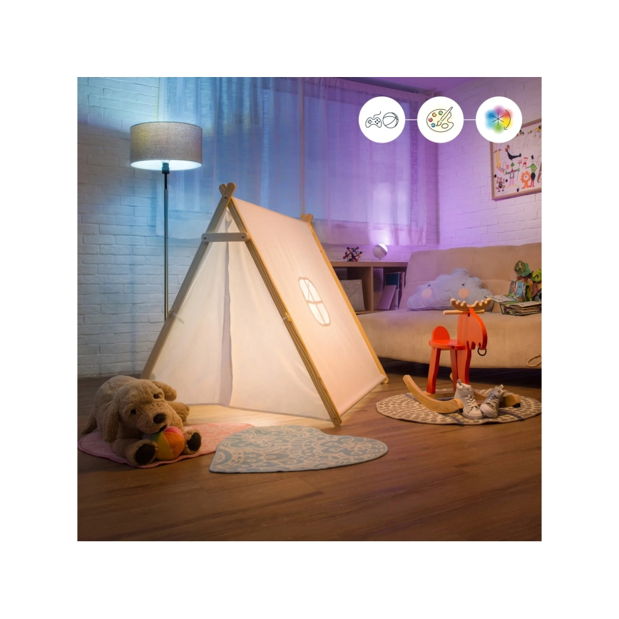 Lot de 2 ampoules LED RGBW dimmables A60 E27/9W/230V 2200-6500K Wi-Fi + télécommande - WiZ