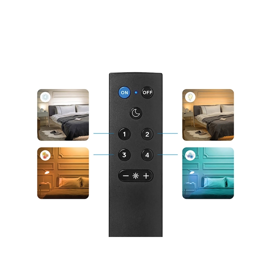 Lot de 2 ampoules LED RGBW dimmables A60 E27/9W/230V 2200-6500K Wi-Fi + télécommande - WiZ