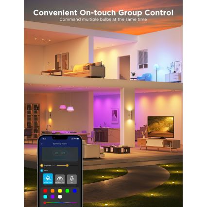 Lot de 2 ampoules LED RGBWW dimmables MATTER GU10/4,8W/230V 2700-6500K Wi-Fi - Govee