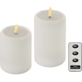 Lot de 2 bougies LED LED/4xAA + télécommande
