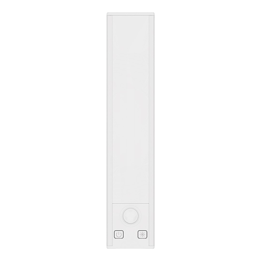 Lot de 2 éclairages LED rechargeables pour meubles avec détecteur de mouvement et capteur crépusculaire VIRO LED/1W/3,7V 800 mAh 3000/4000/6500K 20 cm blanc