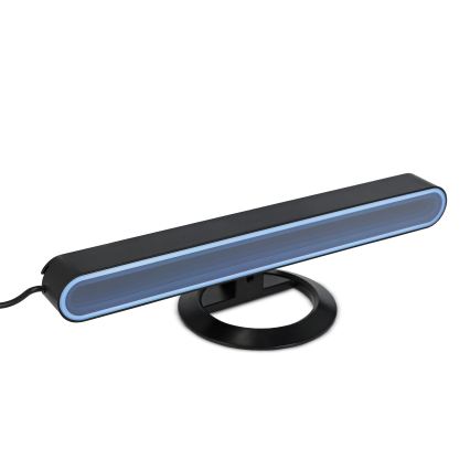 Lot de 2 lampes de table dimmables LED RGBIC LED/5W/5V noires + télécommande