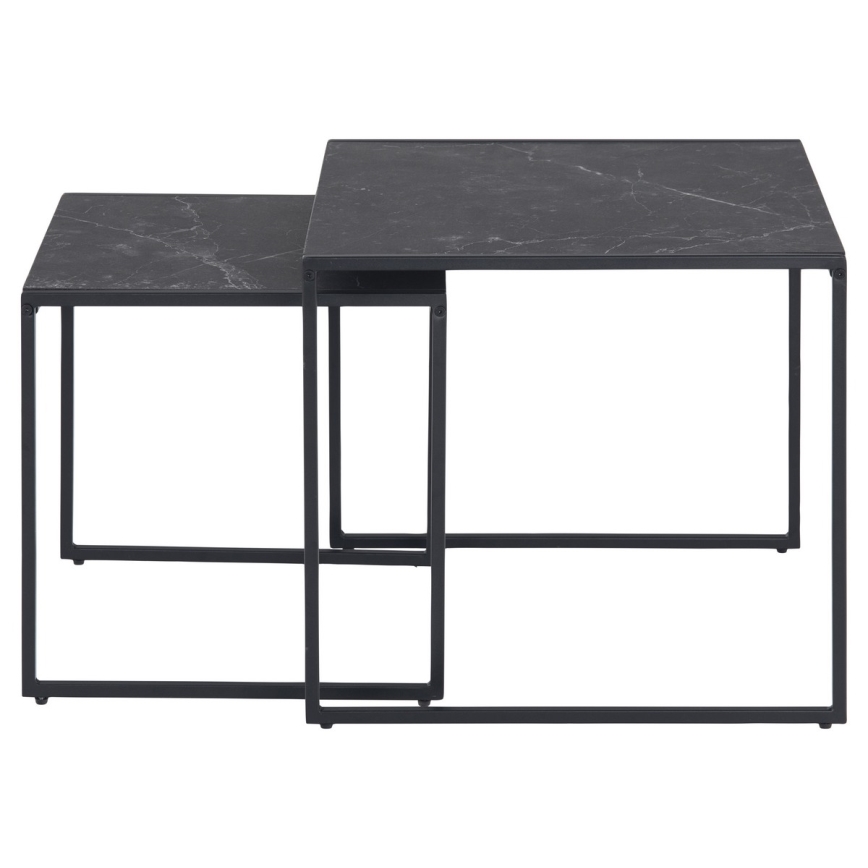 Lot de 2 tables basses ALMA, finition anthracite