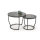 Lot de 2 tables basses AURORO vert/anthracite