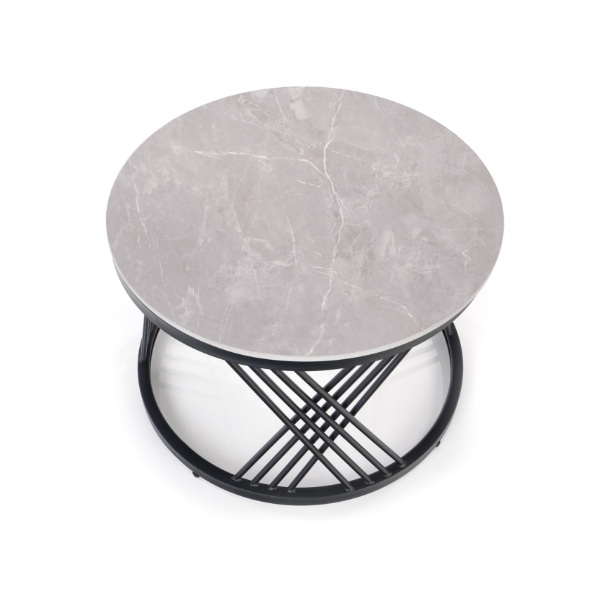 Lot de 2 tables basses ELEGRA grises